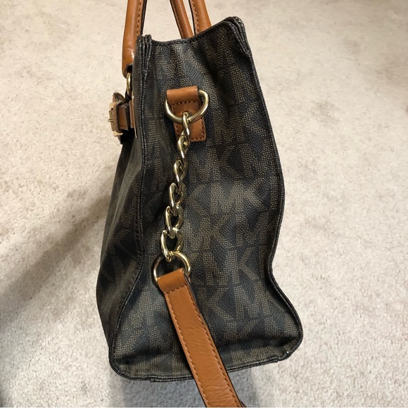 Michael Kors large Hamilton Logo Brown satchel - Picture 6 of 15